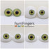 Glass Cabochon Iris Puppet Eyes - FROGGY - FurriFingers
